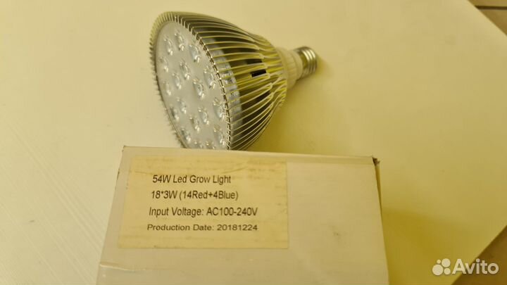 Фитолампа 54W 18*3W 14red + 4blue