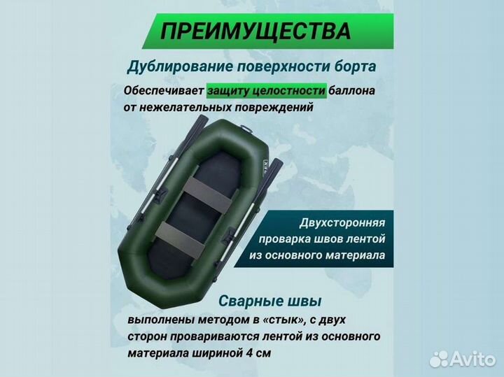 Лодка пвх надувная для рыбалки 260 см urex 260