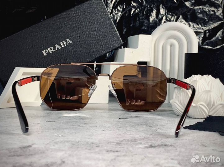 Очки Prada Aviator бронзовые