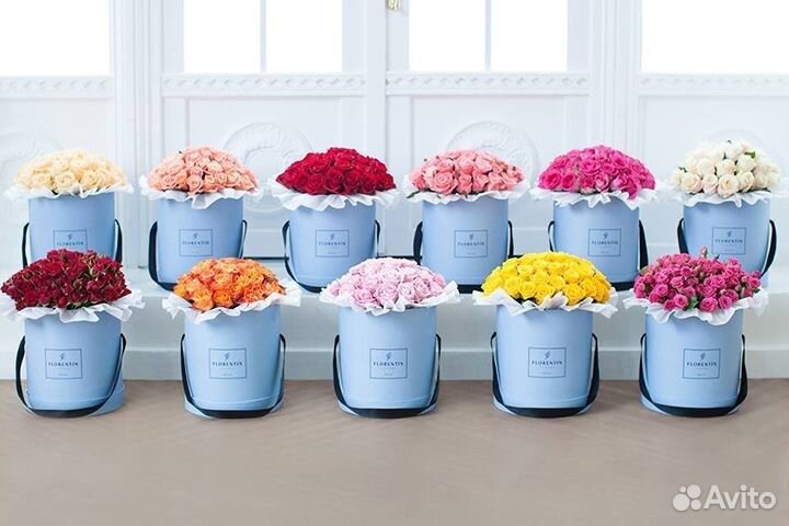 Цветы в шляпной коробке Пермь Доставка