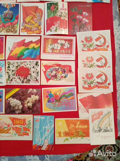 Открытки СССР 60,70,80,90-х гг к 1 Мая. Чистые