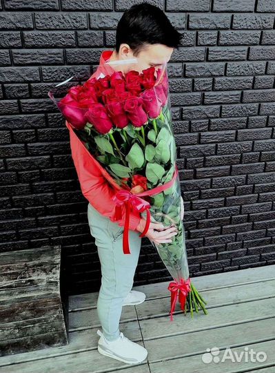 Высокие розы Доставка цветов