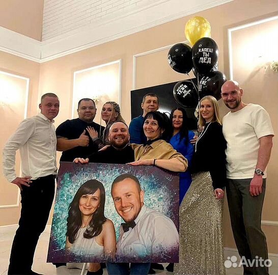 Портрет на холсте по фото, картина на холсте