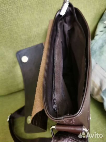 Кожаная сумка новая обмен