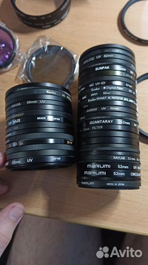 Фильтры 52мм 58 62 67 72 77 UV CPL