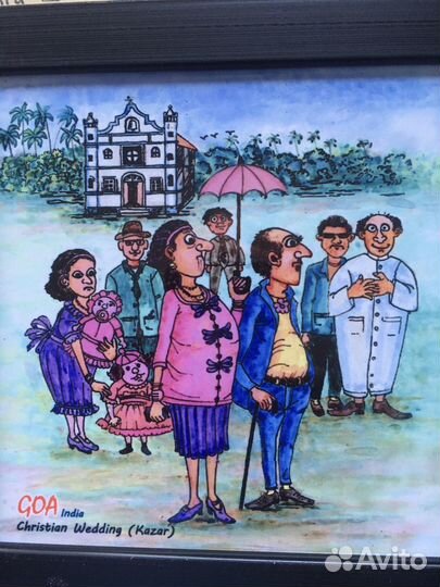 Картина на керамической плитке Гоа