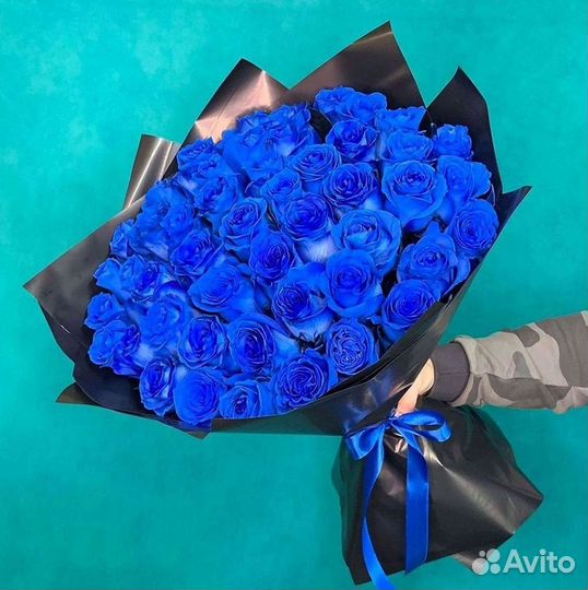 Синие розы. Букеты Цветы доставка