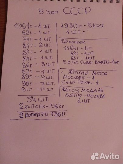 Монеты жетоны. СССР