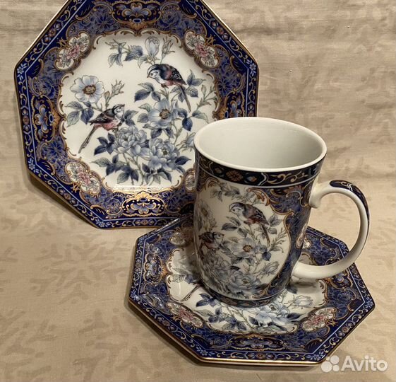 Чашка с блюдцем и тарелка Тozan(Япония)