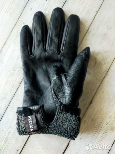 Перчатки женские кожаные новые