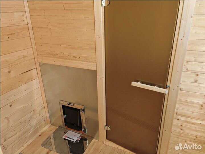 Мобильная баня из бруса 6 м