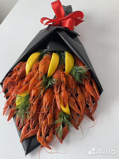 Букет из раков и креветок