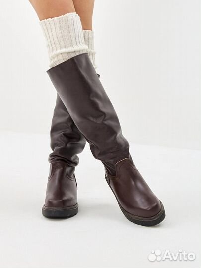 Комфортные сапоги для женщин с мягким мехом