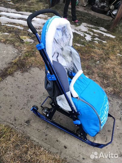 Детские санки коляска ника