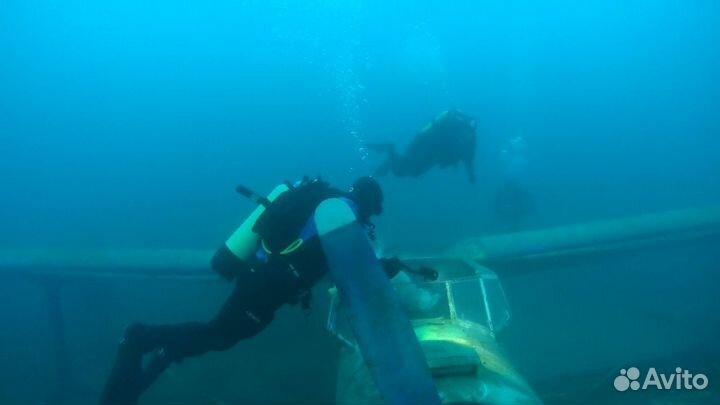 Водолазные работы. Поиск затонувшего снаряжения