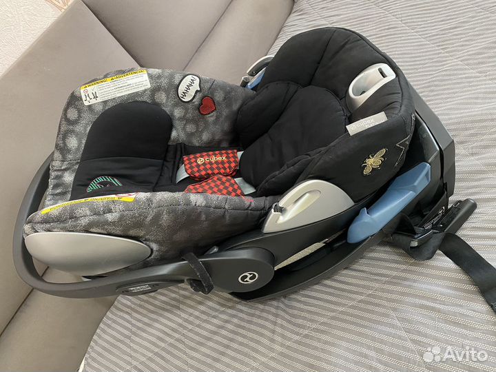 Автолюлька Cybex cloud q platinum с базой isofix