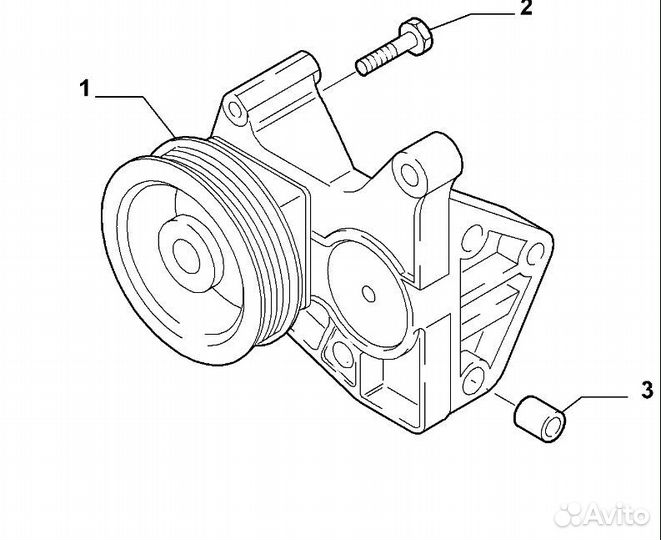 Б/У Насос гур (гидроусилитель) Состояние на фото