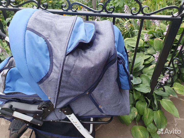 Коляска-трансформер Babyton Pillo OX Denim-Blue