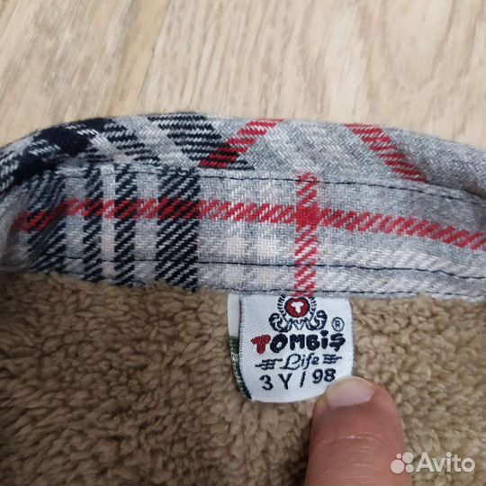 Рубашка детская на меху на 3 года (размер 98)