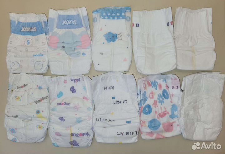 Подгузники разных производителей