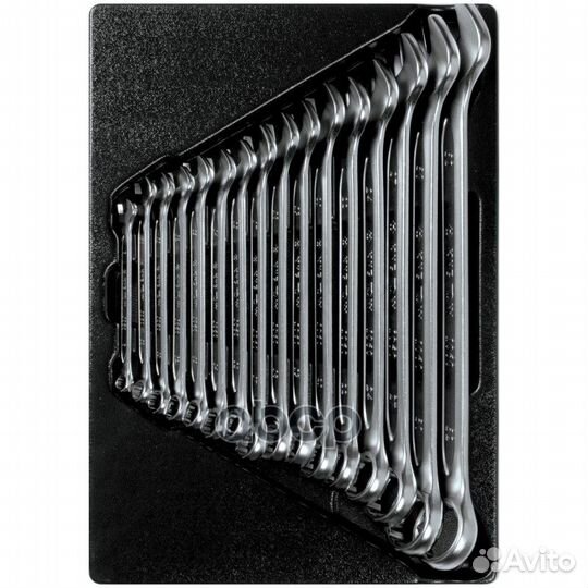 Набор комбинированных ключей, ложемент, 16 пред