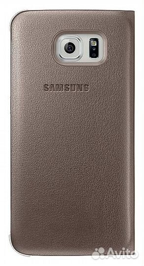 Чехол S View Cover для Samsung Galaxy S6 (Золотой)