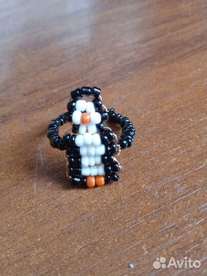 Кольцо с пингвином