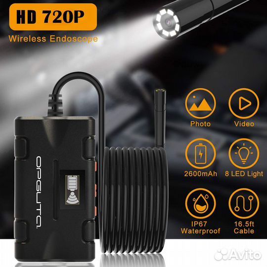 Эндоскоп Orbita Wi-Fi 5м 1 Mps 1200p.Н-е,маг-н