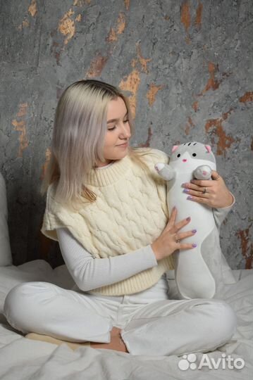 Кот милое лицо игрушка мягкая