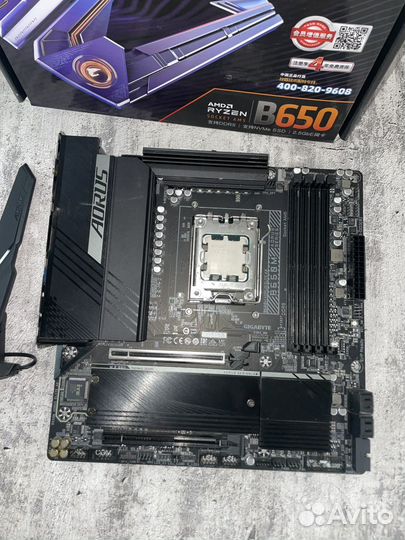 Комплект ryzen 7 7800x3d+b650m aorus elite ax wifi