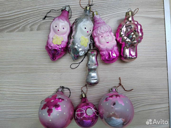 Советские елочные игрушки, коллекция 45 штук