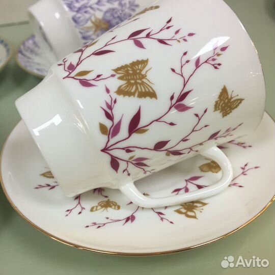 Чашка С блюдцем кофейная костяной фарфор ифз(лфз)