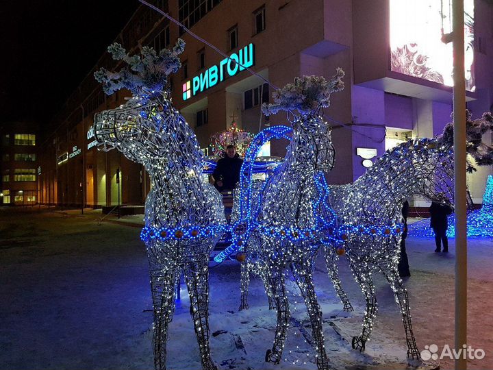 Уличные световые фигуры для оформления города