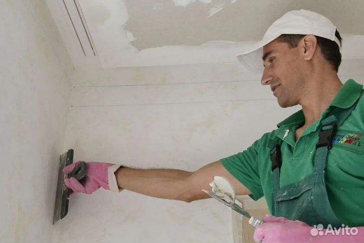 Шпаклевка.Подготовка стен.Поклейка обоев