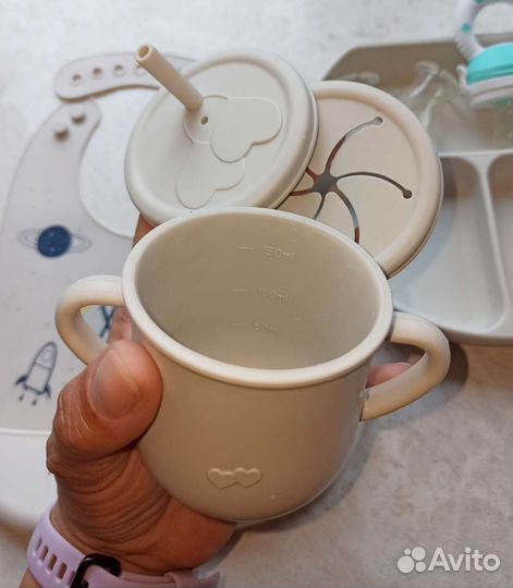 Набор детской силиконовой посуды