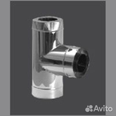 Сэндвич-тройник 90гр. (430/0,5мм+нерж.) ф150х210