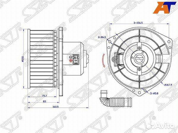 Мотор отопителя салона nissan
