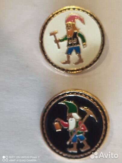 Полный Набор Значков СССР Белоснежка и 7 Гномов