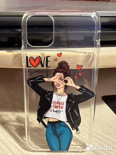 Чехол на iPhone 11 прозрачные с принтом