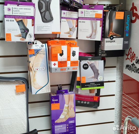 Бандажи, ортезы, туторы на голеностопный сустав