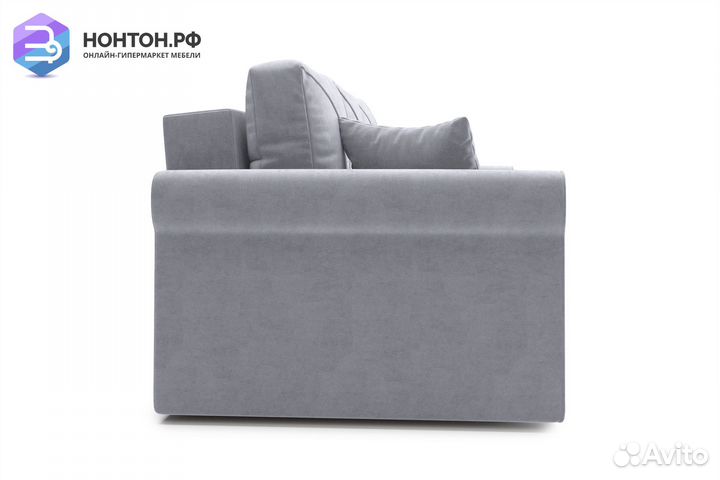 Диван еврокнижка Лира 3-х местный серый
