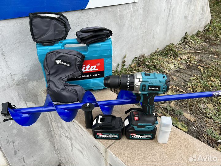 Шуруповерт для ледобура 5 в 1 комплект