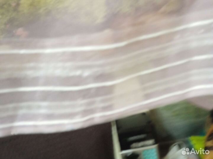 Тюль 5 м(ширина) х 3,05 м(высота) нежно сиреневая