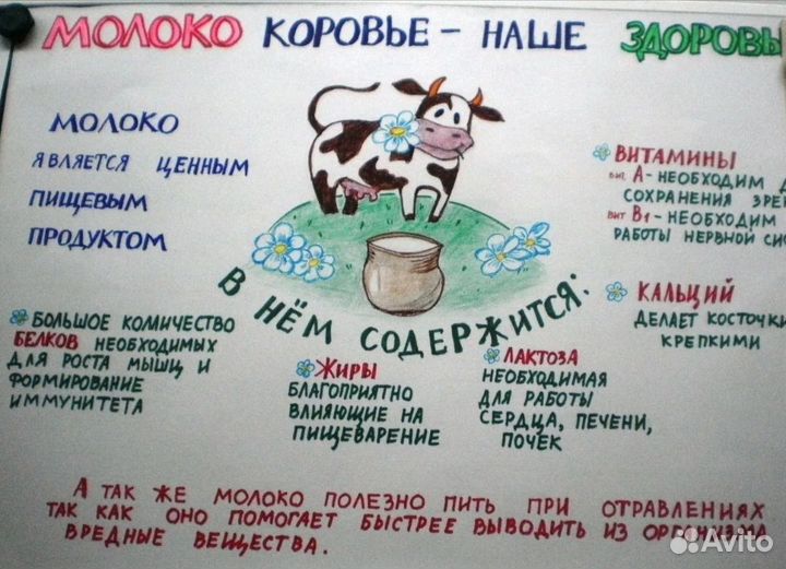Молоко коровье домашнее