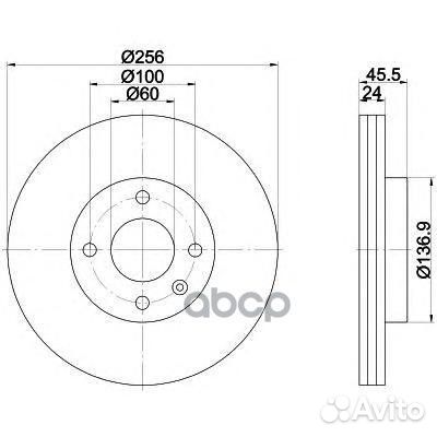 61456.10 диск тормозной передний вентилир. Chev
