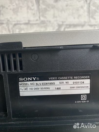 Видеомагнитофон sony SLV-ED818