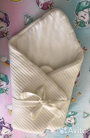 Плед детский вязаный с подкладкой