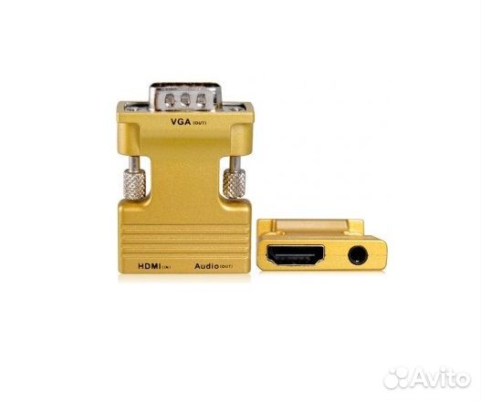 Адаптер hdmi(F) to VGA(M) (gold)
