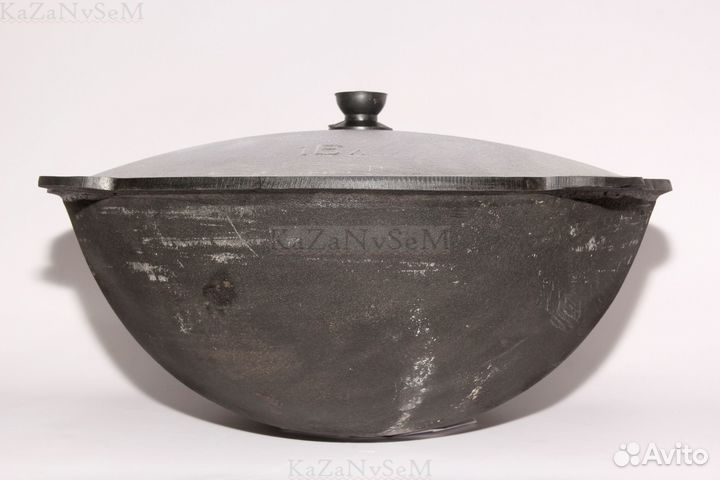 Казан чугунный 16л с крышкой