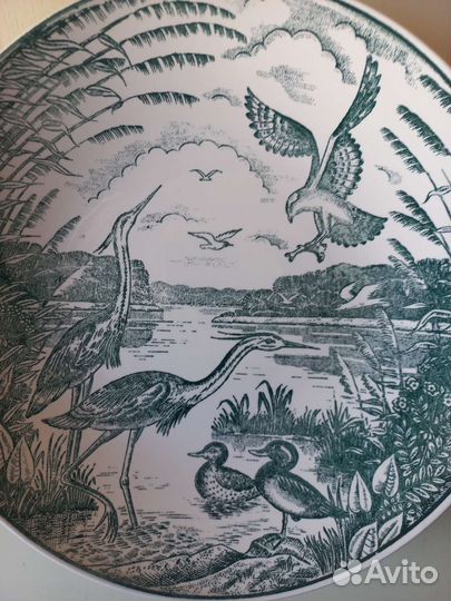 Настенная тарелка декоративная Птицы зик Конаково